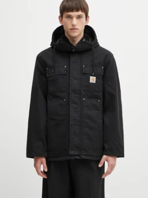 Carhartt WIP parka bawełniana Ambel Coat kolor czarny przejściowa I035616.0