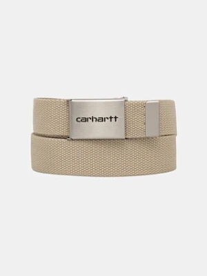 Carhartt WIP pasek Clip Belt Chrome kolor beżowy I019176.G1XX