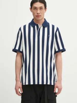 Carhartt WIP polo bawełniane S/S Boynton Polo męski kolor granatowy wzorzysty I034567.2PPXX