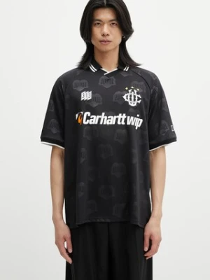 Carhartt WIP polo S/S Hartt’s Football T-Shirt męski kolor czarny z nadrukiem I034625.2UFXX