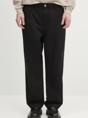 Carhartt WIP spodnie bawełniane Albert Pant męskie kolor czarny proste I034804.8902