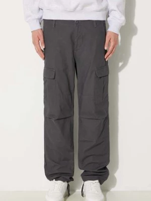 Carhartt WIP spodnie bawełniane Aviation Pant kolor szary w fasonie cargo I032468.8702