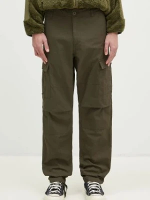 Carhartt WIP spodnie bawełniane Aviation Pant kolor zielony proste I032468.6302