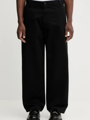 Carhartt WIP spodnie bawełniane Brady Pant męskie kolor czarny proste I035655.8906