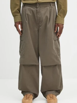 Carhartt WIP spodnie bawełniane Cole Cargo męskie kolor zielony w fasonie cargo I035565.2ZZGD