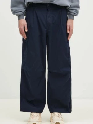 Carhartt WIP spodnie bawełniane Cole Cargo Pant kolor granatowy proste I030477.0NY02