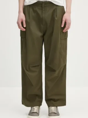 Carhartt WIP spodnie bawełniane Cole Cargo Pant męskie kolor zielony w fasonie cargo I030477.4102