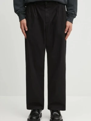 Carhartt WIP spodnie bawełniane Evan męskie kolor czarny proste I035563.89GD