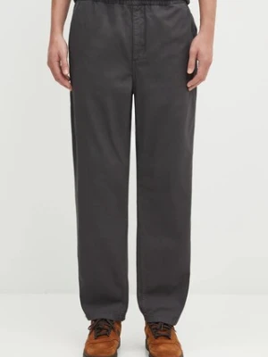Carhartt WIP spodnie bawełniane Flint Pant męskie kolor szary proste I029919.87GD