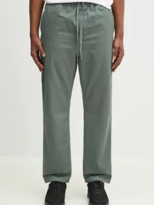 Carhartt WIP spodnie bawełniane Flint Pant męskie kolor zielony proste I029919.1YFGD