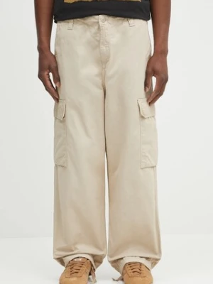 Carhartt WIP spodnie bawełniane Kade Cargo męskie kolor beżowy w fasonie cargo I035564.G1GD