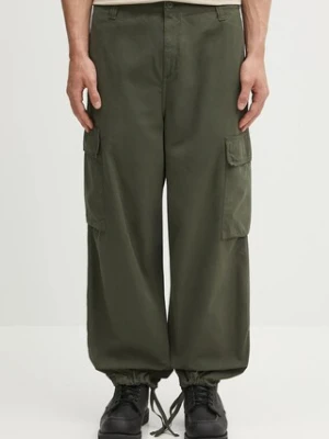 Carhartt WIP spodnie bawełniane Kade Cargo męskie kolor zielony proste I035564.2ZXGD