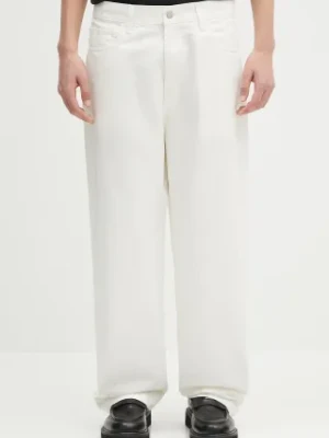Carhartt WIP spodnie bawełniane Landon Pant męskie kolor biały proste I034806.35002
