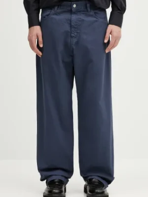 Carhartt WIP spodnie bawełniane Landon Pant męskie kolor niebieski proste I034806.2OTGD