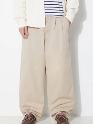 Carhartt WIP spodnie bawełniane Marv Pant kolor beżowy proste I033129.G106