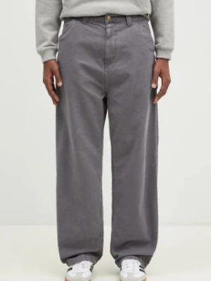 Carhartt WIP spodnie bawełniane OG Single Knee Pant kolor szary w fasonie cargo I033754.874J