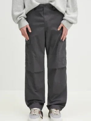 Carhartt WIP spodnie bawełniane Regular Cargo Pant kolor szary w fasonie cargo I032467.8702
