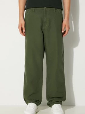 Carhartt WIP spodnie bawełniane Simple Pant kolor zielony proste I031220.2BR02