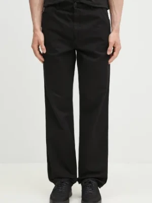 Carhartt WIP spodnie bawełniane Single Knee Pant kolor czarny proste I031499-BLACK