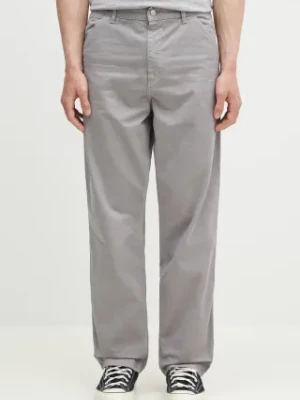 Carhartt WIP spodnie bawełniane Single Knee Pant męskie kolor szary proste I031499.2LRGD