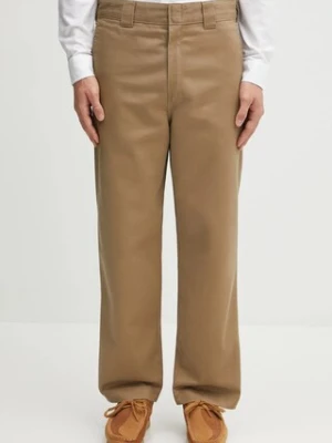 Carhartt WIP spodnie Craft męskie kolor brązowy proste I035652.8Y02