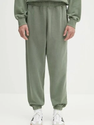 Carhartt WIP spodnie dresowe bawełniane Nelson Sweat Pant męskie kolor zielony gładkie I029961.1YFGD