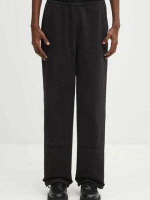 Carhartt WIP spodnie dresowe Double Knee Sweat Pant męskie kolor czarny gładkie I035546.8906
