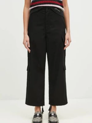 Carhartt WIP spodnie Kingsley Pant damskie kolor czarny proste high waist I033772.8901