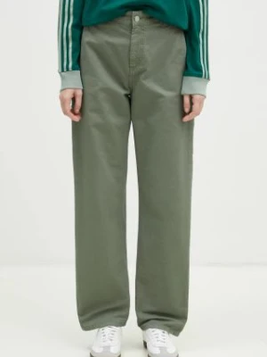 Carhartt WIP spodnie Pierce Pant Straight damskie kolor zielony fason chinos high waist I026588.1YFGD