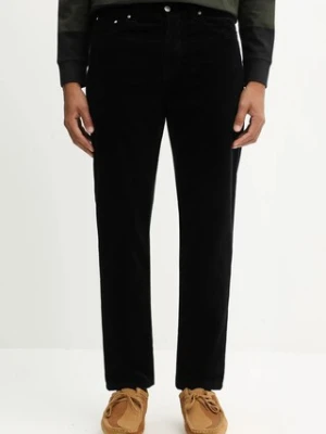 Carhartt WIP spodnie sztruksowe Newel Pant męskie kolor granatowy proste I027232.1C02