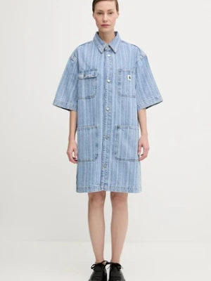 Carhartt WIP sukienka W' Rylan kolor niebieski mini prosta I035578.32H12