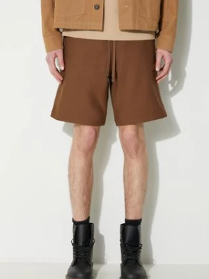 Carhartt WIP szorty American Script Sweat Short męskie kolor brązowy I031685.1ZDXX