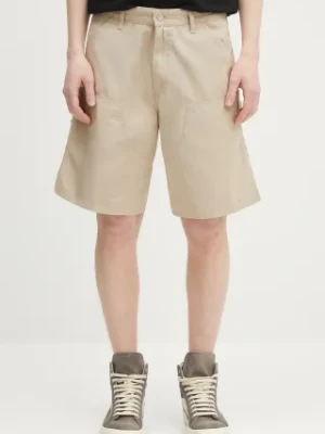 Carhartt WIP szorty bawełniane Double Knee Short męskie kolor beżowy I034794.G102
