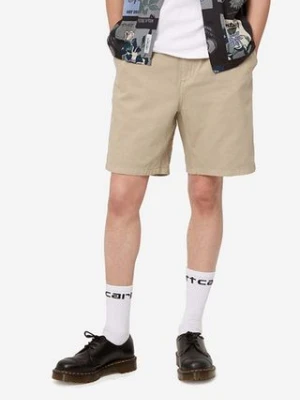 Carhartt WIP szorty bawełniane Flint Short kolor beżowy I030480.WALL-WALL