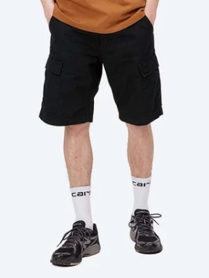 Carhartt WIP szorty bawełniane kolor czarny gładkie I028245.BLACK-BLACK