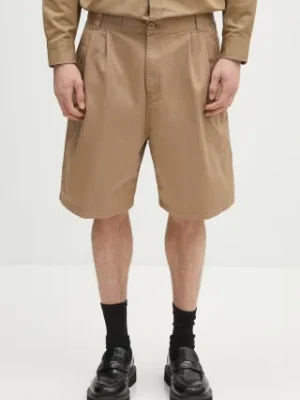 Carhartt WIP szorty bawełniane Marv Short męskie kolor brązowy I034813.8Y06