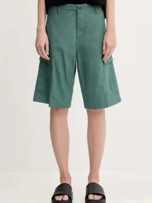 Carhartt WIP szorty bawełniane Regular Cargo Short kolor zielony gładkie I028246