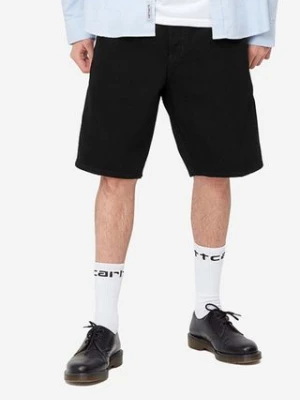 Carhartt WIP szorty bawełniane Single Knee kolor czarny I027942.BLACK-BLACK