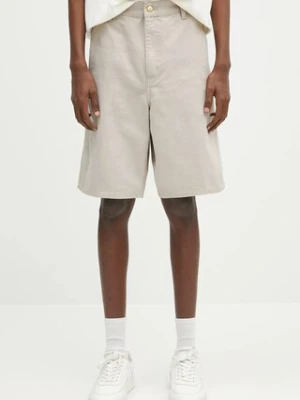 Carhartt WIP szorty bawełniane Single Knee Short męskie kolor beżowy I034797.2OR4O