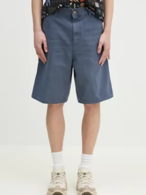 Carhartt WIP szorty bawełniane Single Knee Short męskie kolor niebieski I034797.2OT4O