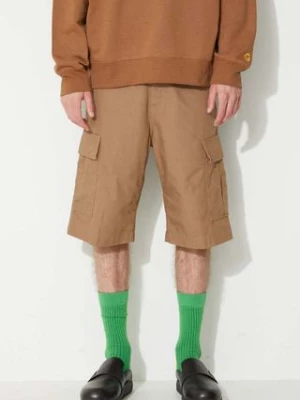 Carhartt WIP szorty bawełniane Szorty Carhartt Regular Cargo Short kolor brązowy I028246-CYPRESS