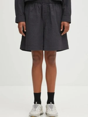 Carhartt WIP szorty bawełniane W' Toland damskie kolor czarny wzorzyste high waist I035133.31RXX