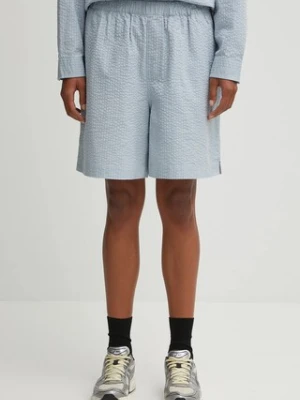 Carhartt WIP szorty bawełniane W' Toland damskie kolor niebieski gładkie high waist I035133.31SXX
