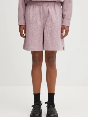 Carhartt WIP szorty bawełniane W' Toland damskie kolor różowy wzorzyste high waist I035133.31TXX