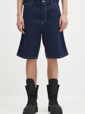 Carhartt WIP szorty jeansowe bawełniane Simple Short męskie kolor granatowy I033333.012Y