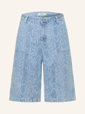 Carhartt Wip Szorty Jeansowe Snake Nixon blau
