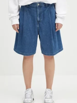 Carhartt WIP szorty jeansowe W' Alta Short damskie kolor niebieski gładkie high waist I033345.106