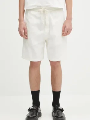 Carhartt WIP szorty z domieszką lnu Rainer Short męskie kolor beżowy I034818.35002
