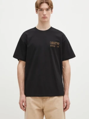 Carhartt WIP t-shirt bawełniany Best In Class męski kolor czarny z nadrukiem I034397.89XX