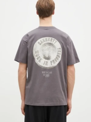 Carhartt WIP t-shirt bawełniany Best In Class męski kolor szary z nadrukiem I034397.2LQXX